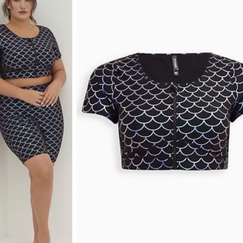 NWOT TORRID Mermaid Swim/Crop Top Size 1X